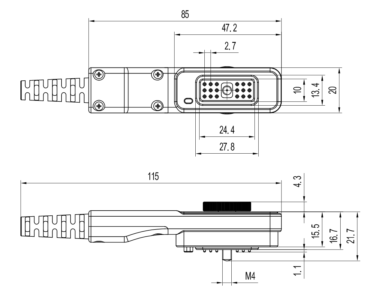 GA-36S 18-Way Pogo Pin Socket