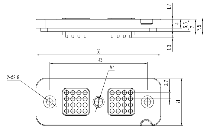 GA-36S 32-Way Pogo Pin Socket